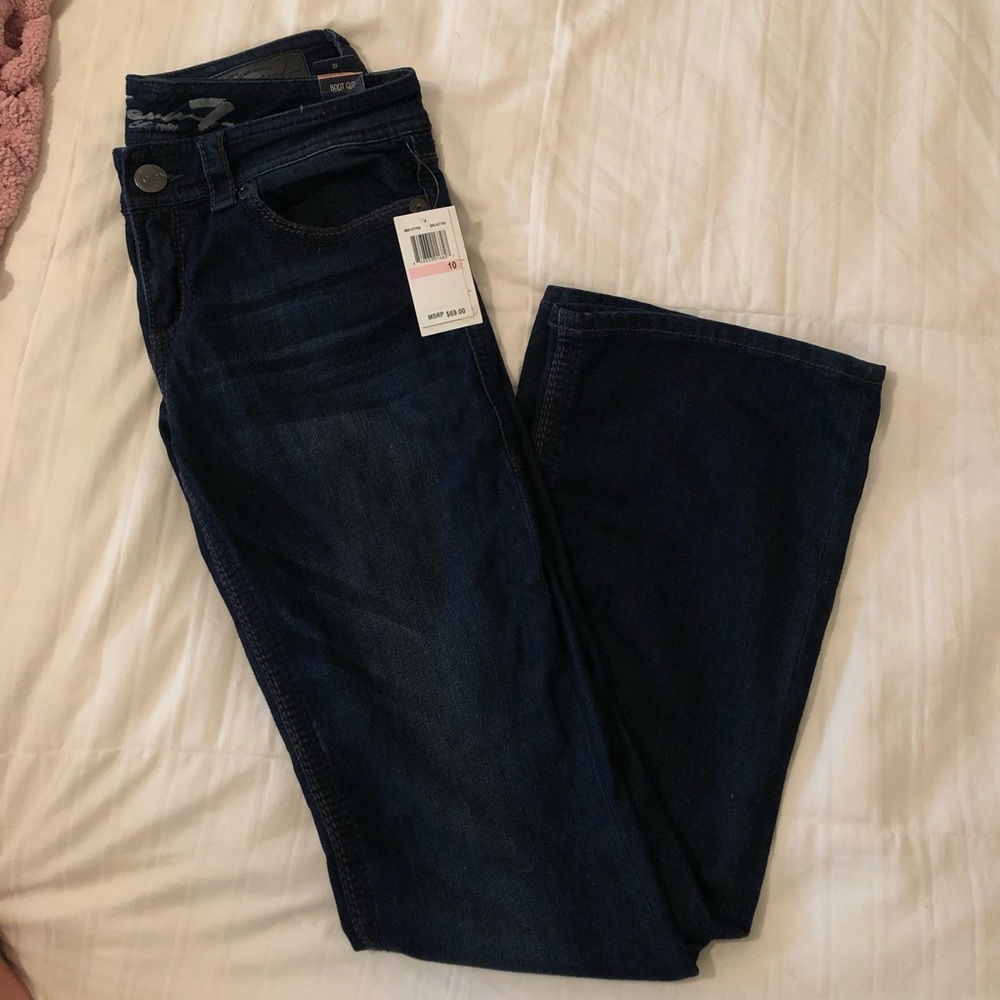 NWT Seven7 Boot Cut Dark Wash Jeans Size 10